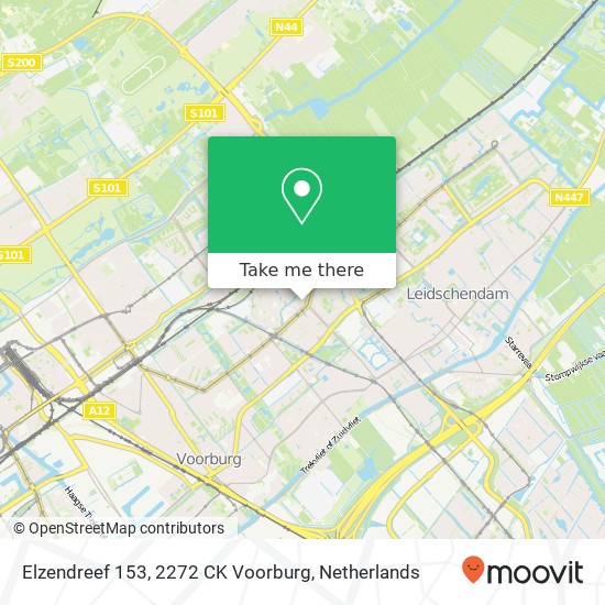 Elzendreef 153, 2272 CK Voorburg map