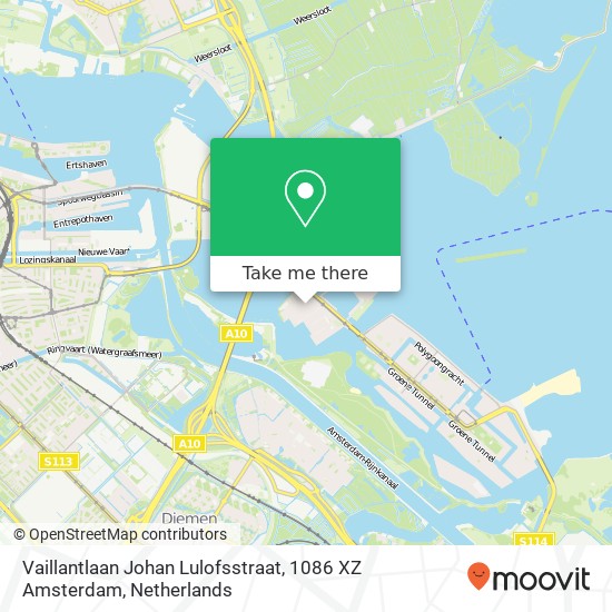 Vaillantlaan Johan Lulofsstraat, 1086 XZ Amsterdam map