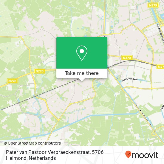 Pater van Pastoor Verbraeckenstraat, 5706 Helmond map