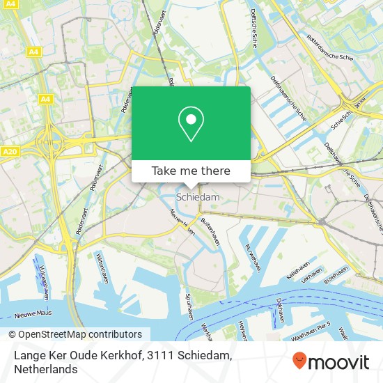 Lange Ker Oude Kerkhof, 3111 Schiedam Karte