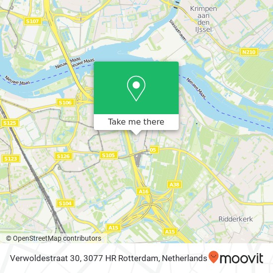 Verwoldestraat 30, 3077 HR Rotterdam map