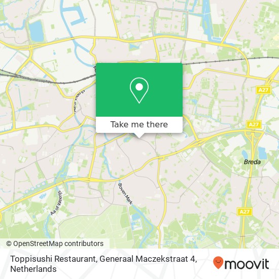 Toppisushi Restaurant, Generaal Maczekstraat 4 Karte