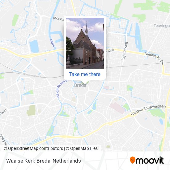 Waalse Kerk Breda map