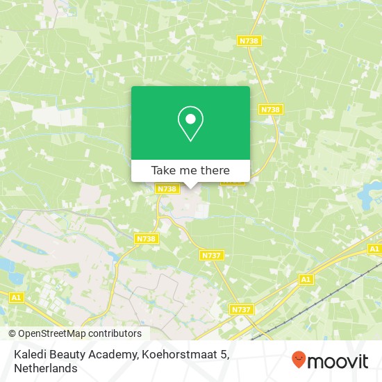 Kaledi Beauty Academy, Koehorstmaat 5 map