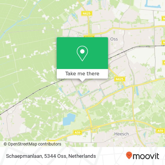 Schaepmanlaan, 5344 Oss map