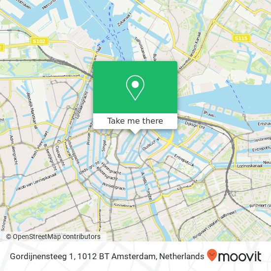 Gordijnensteeg 1, 1012 BT Amsterdam map