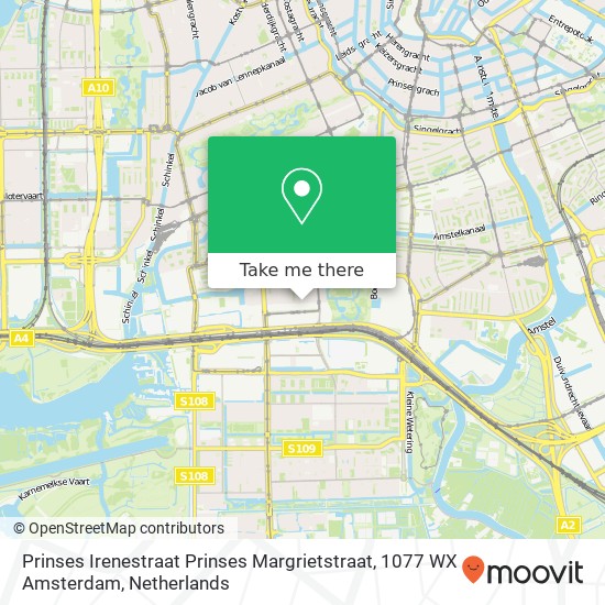 Prinses Irenestraat Prinses Margrietstraat, 1077 WX Amsterdam map