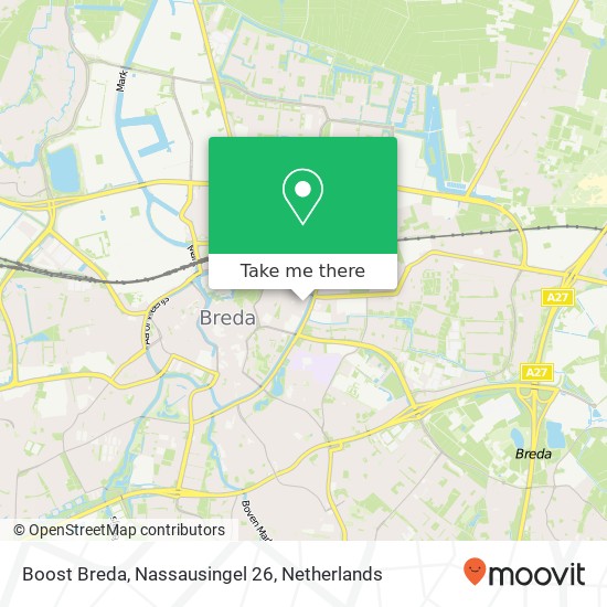 Boost Breda, Nassausingel 26 Karte
