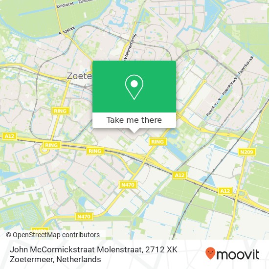 John McCormickstraat Molenstraat, 2712 XK Zoetermeer map