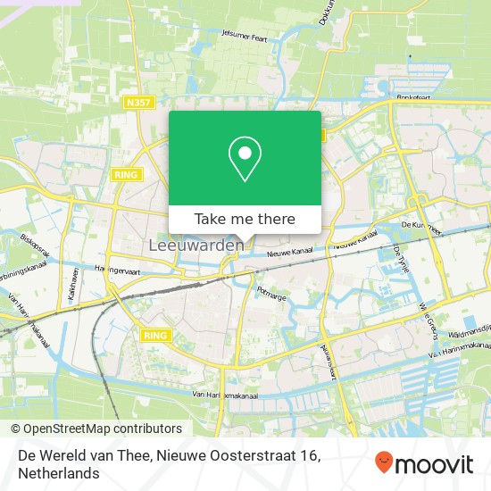 De Wereld van Thee, Nieuwe Oosterstraat 16 map