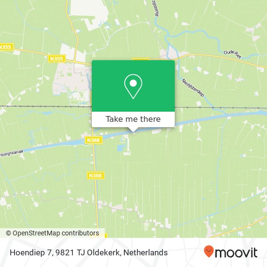 Hoendiep 7, 9821 TJ Oldekerk Karte