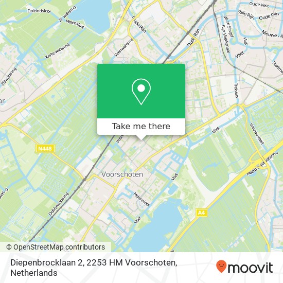 Diepenbrocklaan 2, 2253 HM Voorschoten map