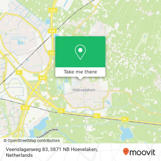 Veenslagenweg 83, 3871 NB Hoevelaken Karte