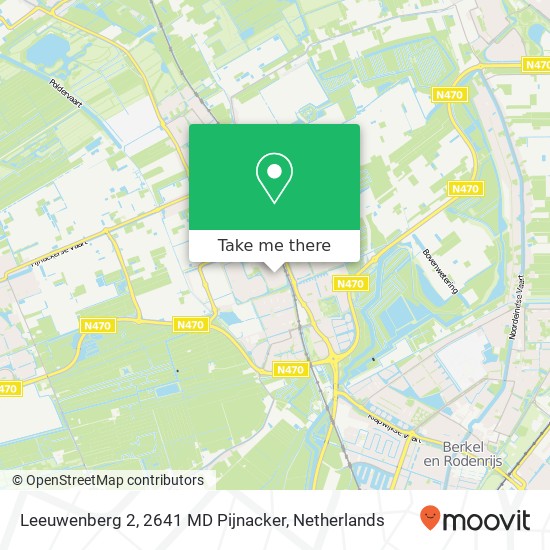 Leeuwenberg 2, 2641 MD Pijnacker map