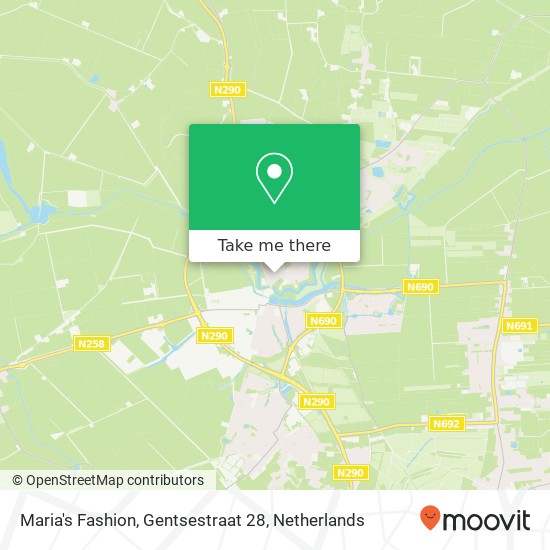 Maria's Fashion, Gentsestraat 28 map
