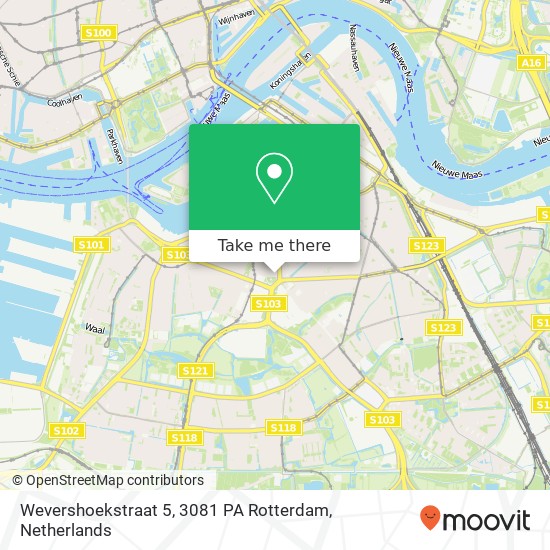 Wevershoekstraat 5, 3081 PA Rotterdam map