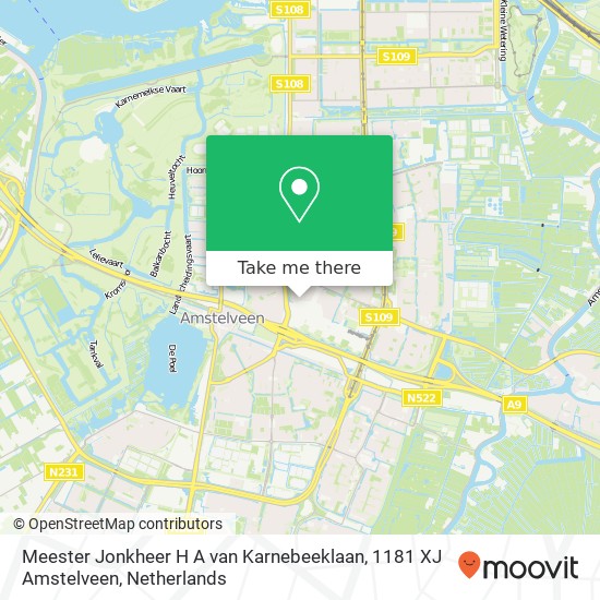 Meester Jonkheer H A van Karnebeeklaan, 1181 XJ Amstelveen map