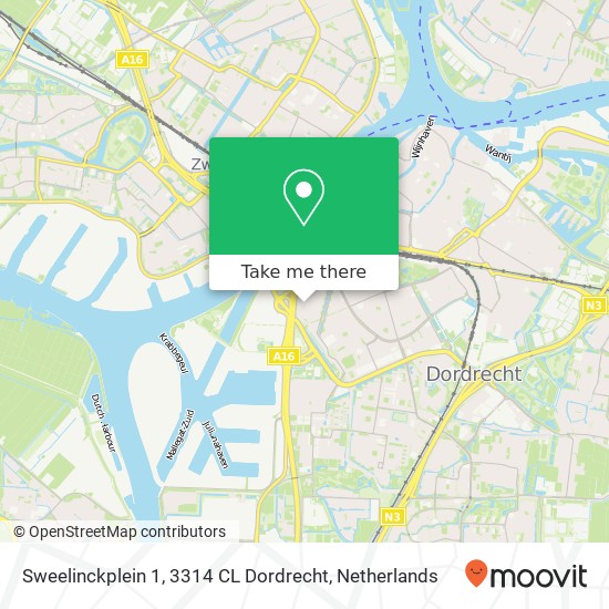 Sweelinckplein 1, 3314 CL Dordrecht Karte