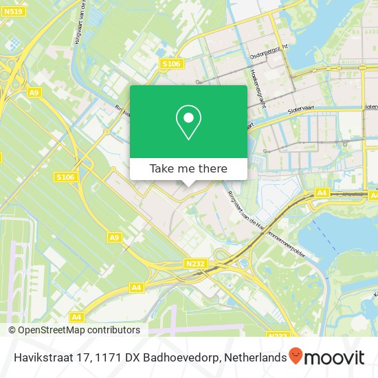 Havikstraat 17, 1171 DX Badhoevedorp map