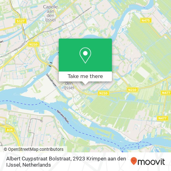 Albert Cuypstraat Bolstraat, 2923 Krimpen aan den IJssel map