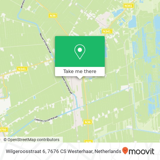 Wilgeroosstraat 6, 7676 CS Westerhaar map