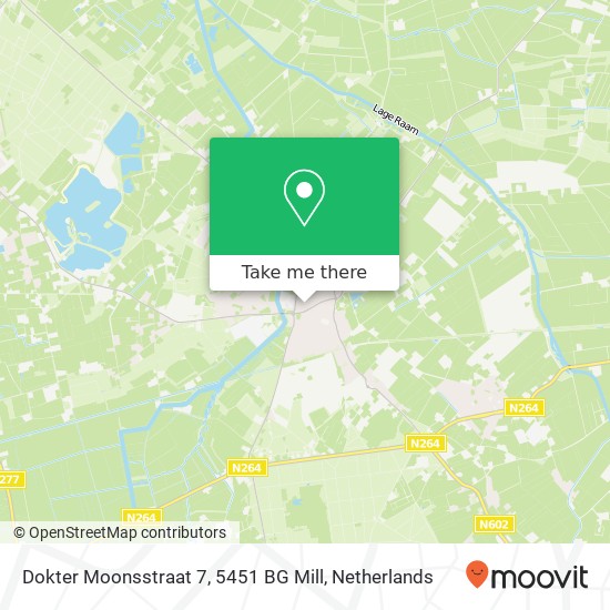 Dokter Moonsstraat 7, 5451 BG Mill map