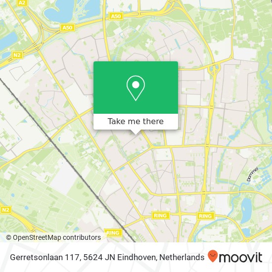 Gerretsonlaan 117, 5624 JN Eindhoven map