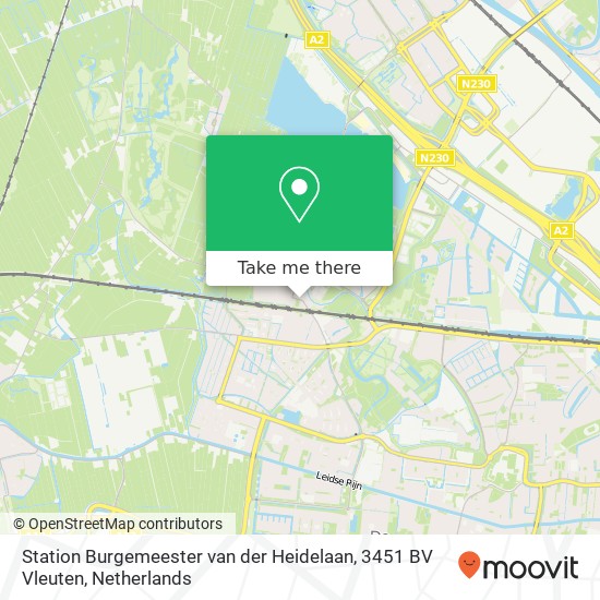 Station Burgemeester van der Heidelaan, 3451 BV Vleuten Karte