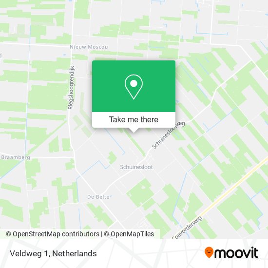 Veldweg 1, 7777 SP Schuinesloot map