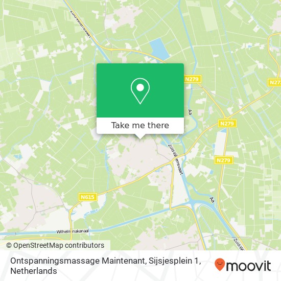 Ontspanningsmassage Maintenant, Sijsjesplein 1 map