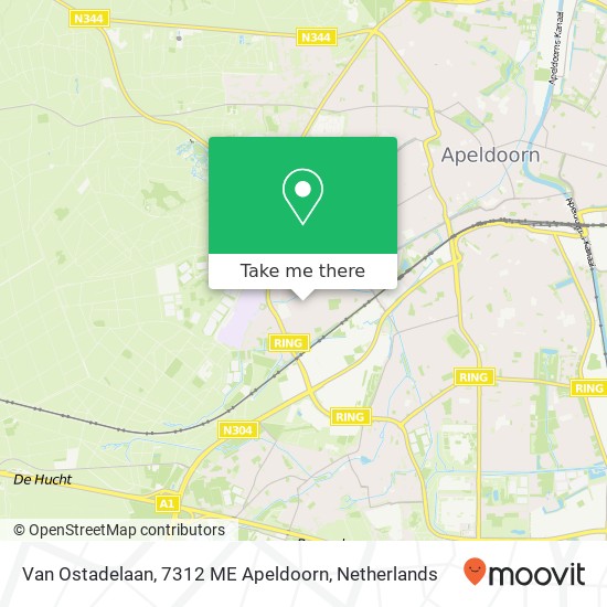 Van Ostadelaan, 7312 ME Apeldoorn Karte