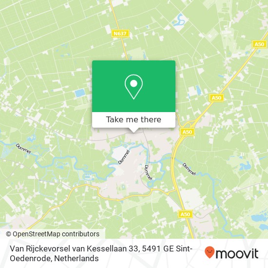 Van Rijckevorsel van Kessellaan 33, 5491 GE Sint-Oedenrode map