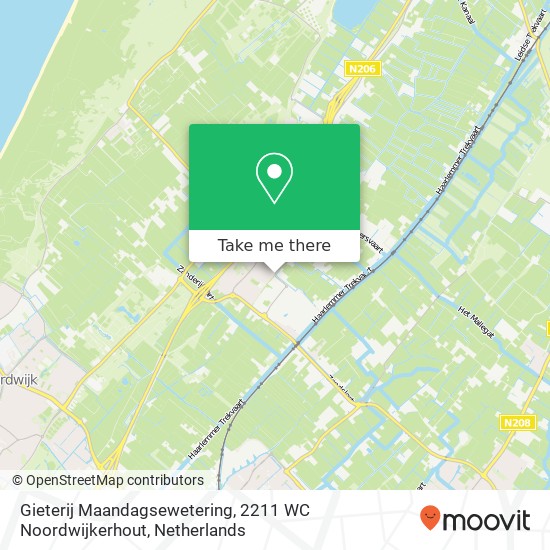 Gieterij Maandagsewetering, 2211 WC Noordwijkerhout map