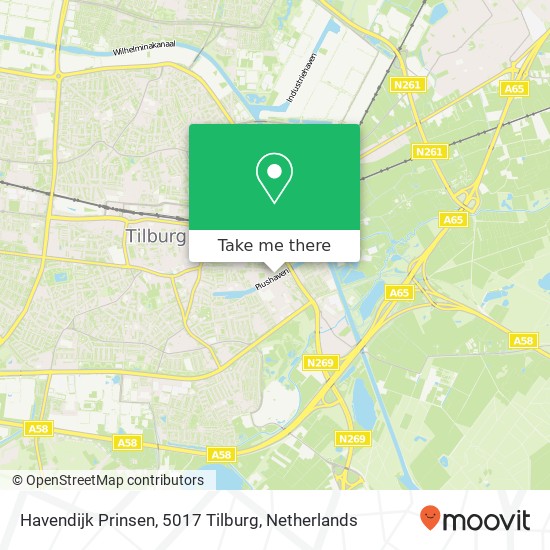 Havendijk Prinsen, 5017 Tilburg map
