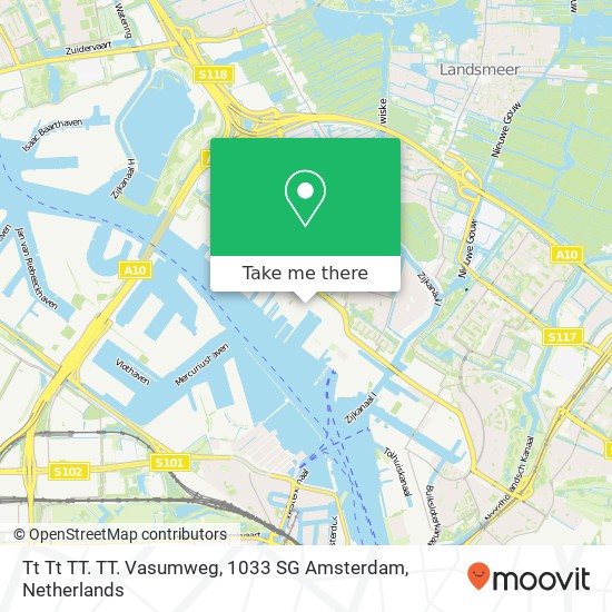 Tt Tt TT. TT. Vasumweg, 1033 SG Amsterdam map