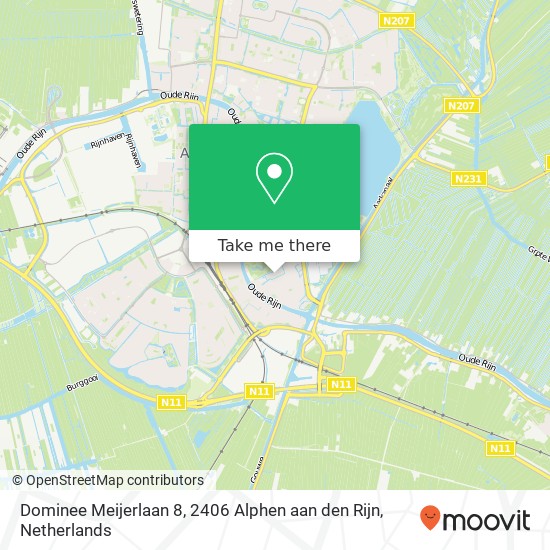 Dominee Meijerlaan 8, 2406 Alphen aan den Rijn map