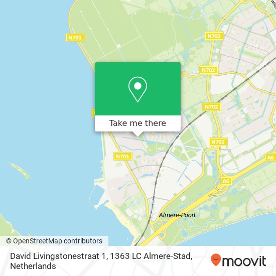 David Livingstonestraat 1, 1363 LC Almere-Stad map