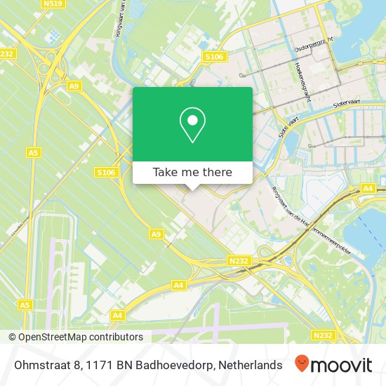 Ohmstraat 8, 1171 BN Badhoevedorp map