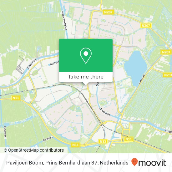 Paviljoen Boom, Prins Bernhardlaan 37 map