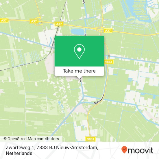 Zwarteweg 1, 7833 BJ Nieuw-Amsterdam map