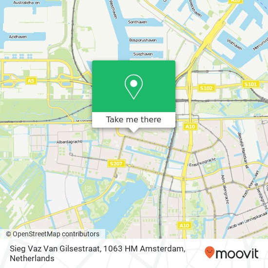 Sieg Vaz Van Gilsestraat, 1063 HM Amsterdam map