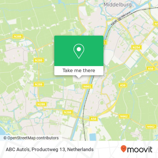 ABC Auto's, Productweg 13 map