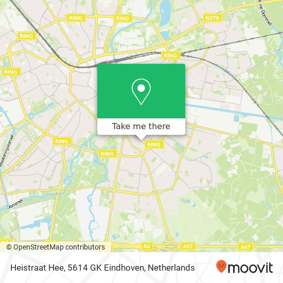 Heistraat Hee, 5614 GK Eindhoven map