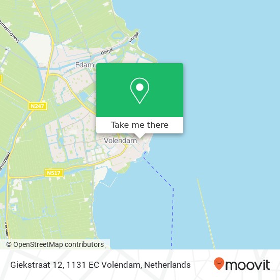 Giekstraat 12, 1131 EC Volendam Karte