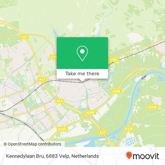 Kennedylaan Bru, 6883 Velp map