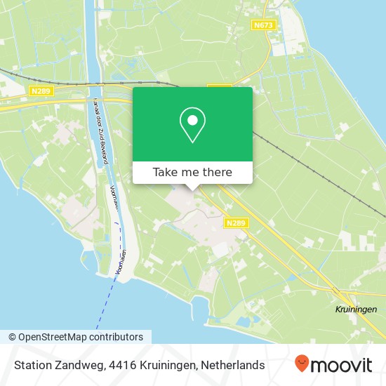 Station Zandweg, 4416 Kruiningen Karte