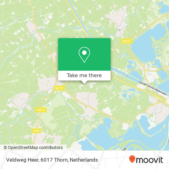 Veldweg Heer, 6017 Thorn Karte