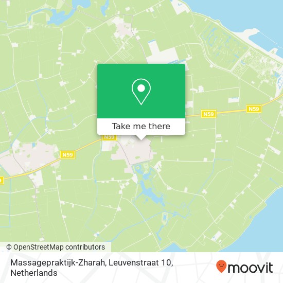 Massagepraktijk-Zharah, Leuvenstraat 10 map