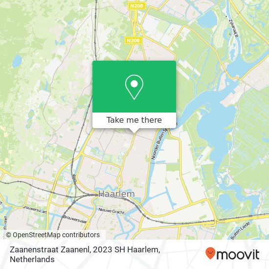Zaanenstraat Zaanenl, 2023 SH Haarlem map