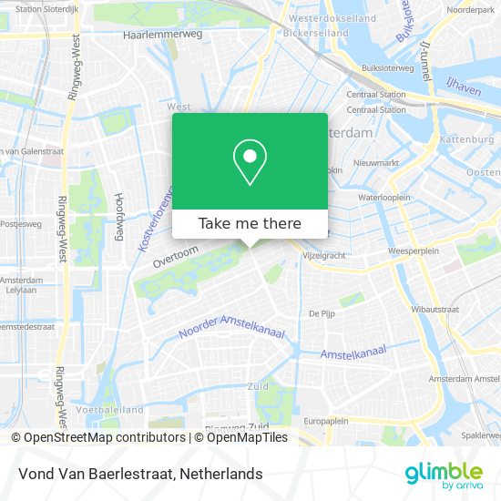 Vond Van Baerlestraat Karte